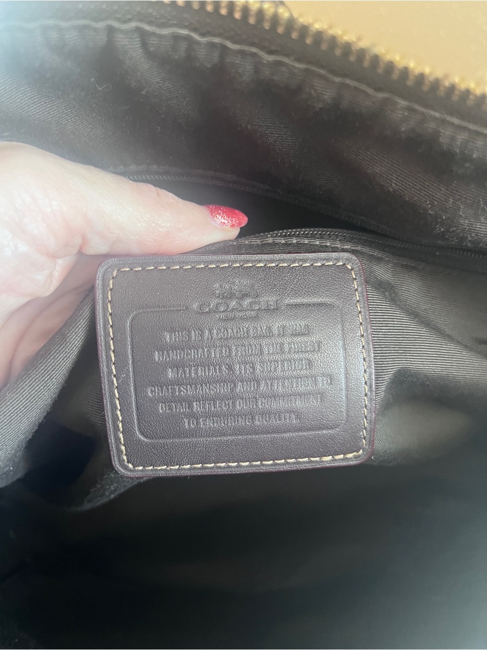 Authentic Coach Ava Tote. Signature Jacquard/dark brown leather. Gold hardware - Picture 10 of 12